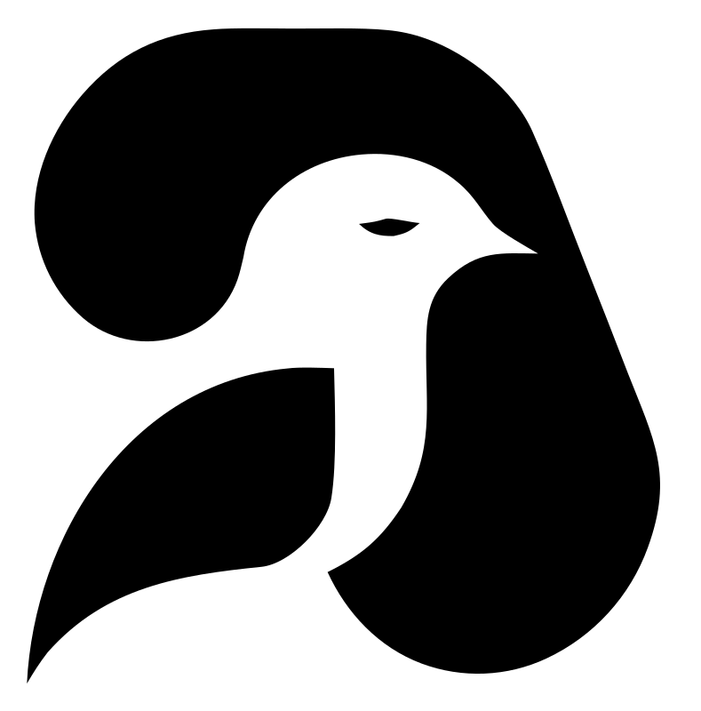 Negative Space Dove Sitting Mark