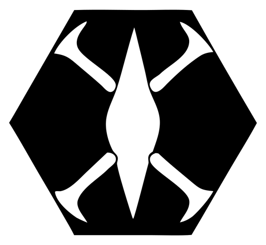 Negative Space Drone Hexagon Mark