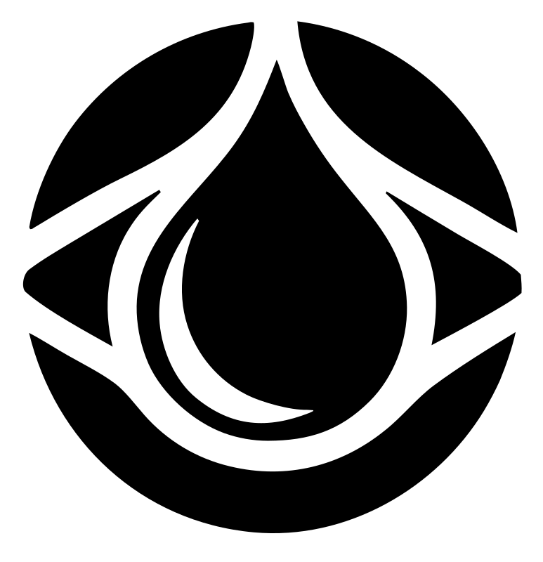Negative Space Drop Circle Crest