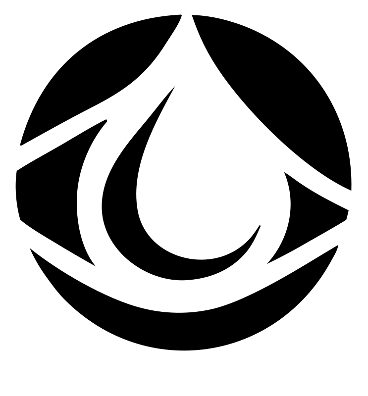 Negative Space Drop Cycle Logo