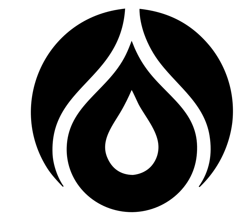 Negative Space Drop Globe Icon