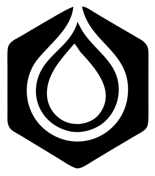 Negative Space Drop Hexagon Badge