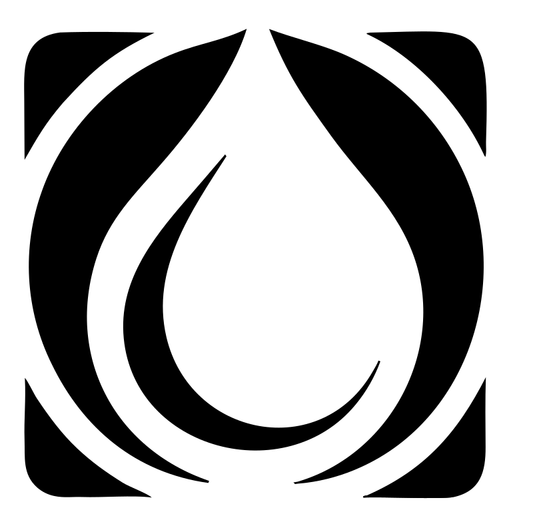 Negative Space Drop Square Badge