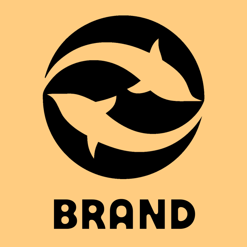 Negative Space Dual Fish Logo preview