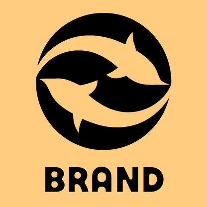 Negative Space Dual Fish Logo preview