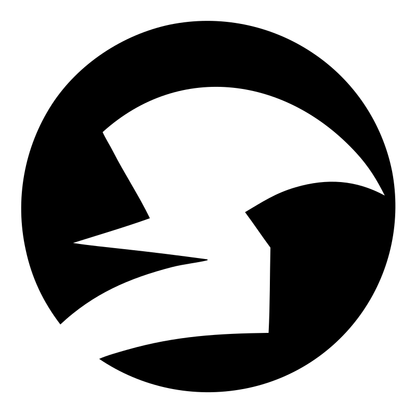 Negative Space Eagle Circle Badge