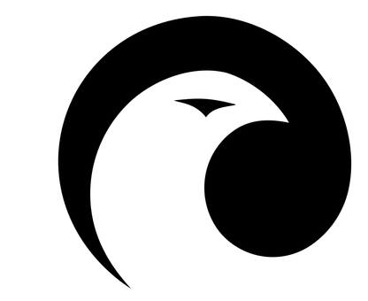 Negative Space Eagle Circle Mark