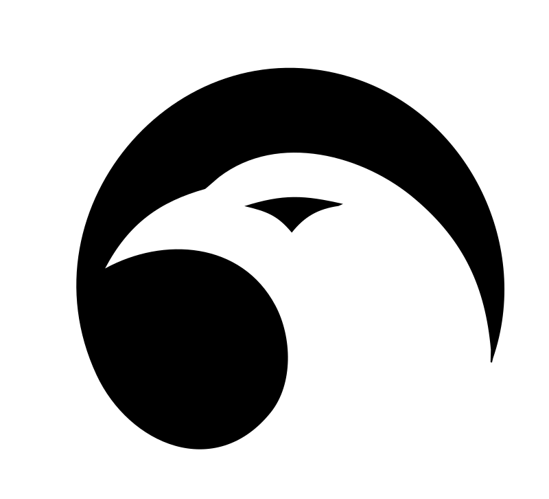 Negative Space Eagle Head Mark