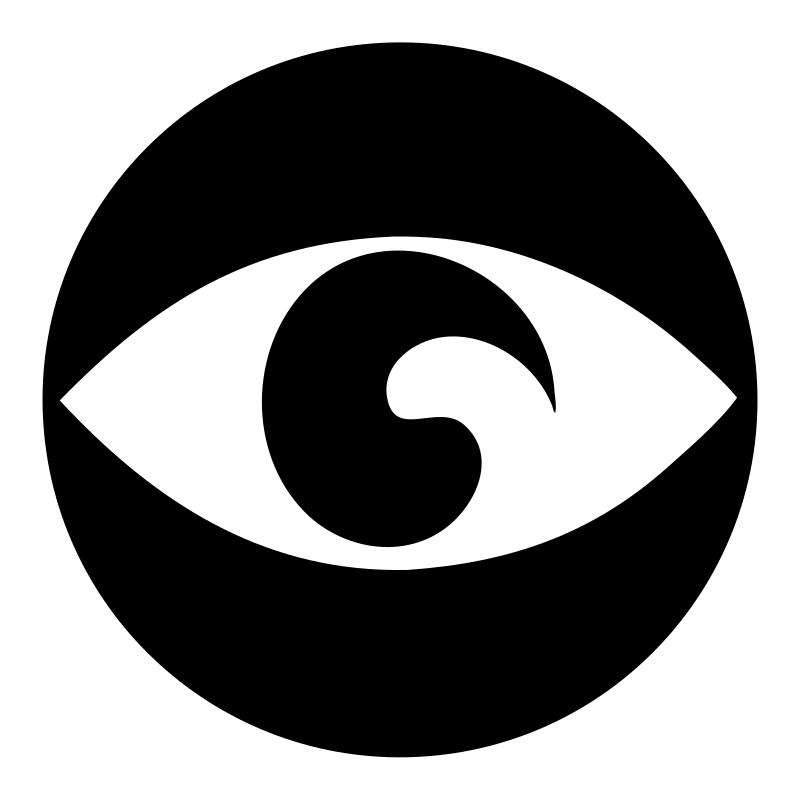 Negative Space Eye Circle Badge