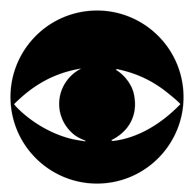 Negative Space Eye Circle Badge