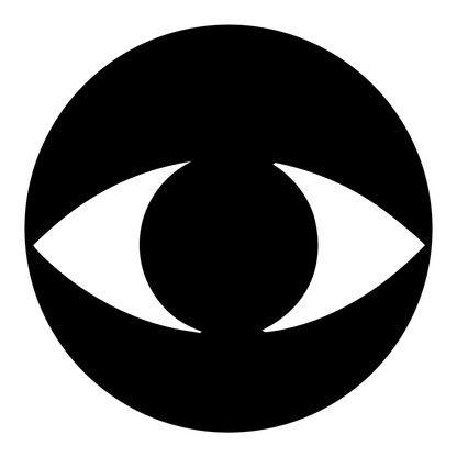 Negative Space Eye Circle Badge