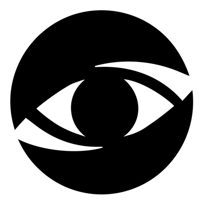 Negative Space Eye Circle Logo