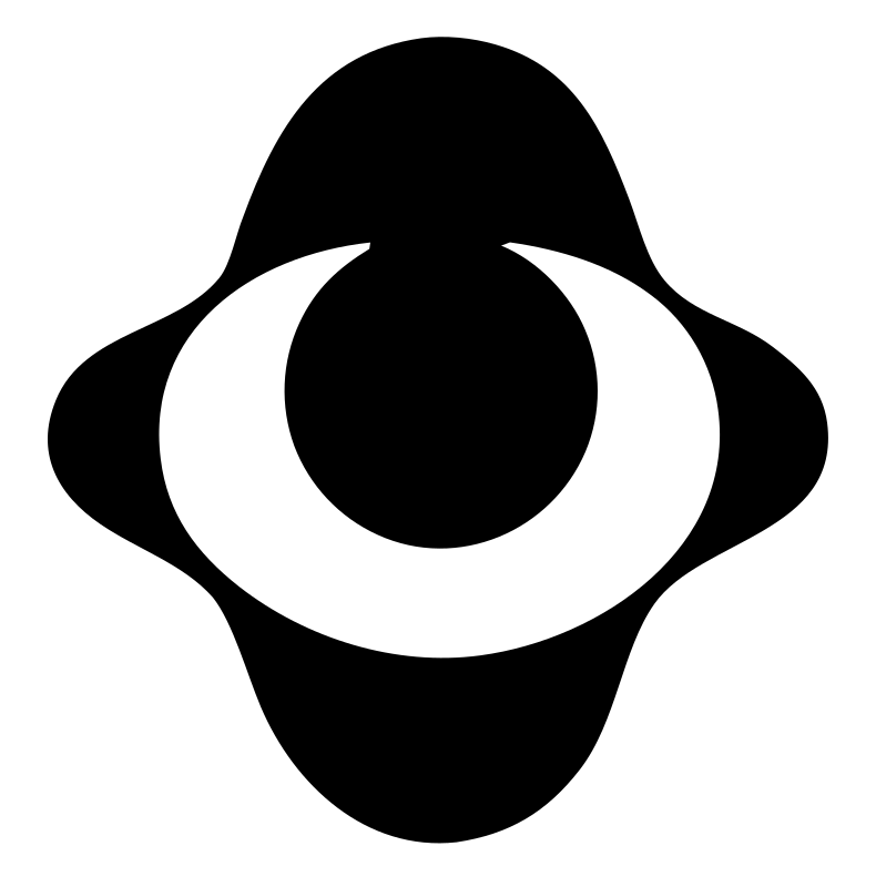 Negative Space Eye Planet Badge