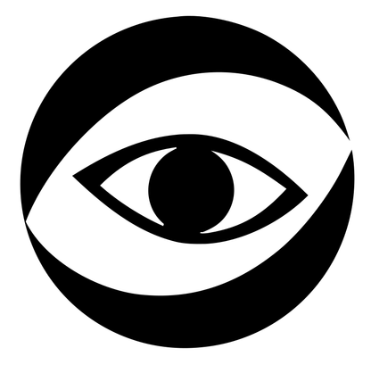 Negative Space Eye Sphere Logo