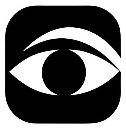 Negative Space Eye Square Badge