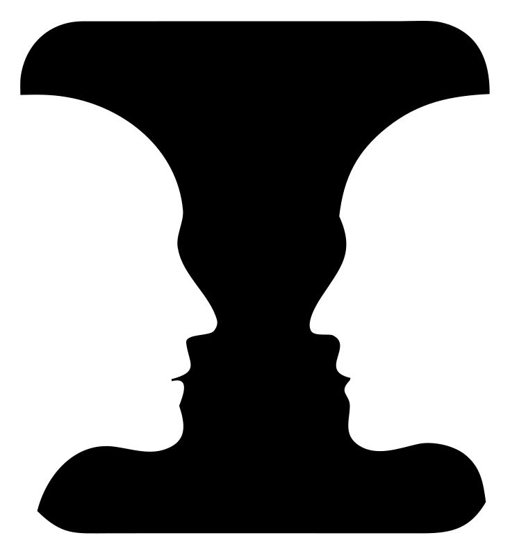 Negative Space Face Vase Mark