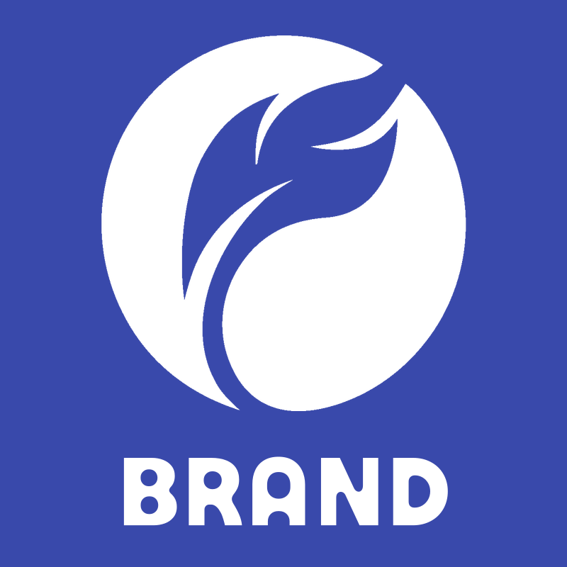Negative Space Feather Circle Logo preview