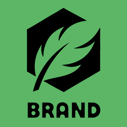 Negative Space Feather Hexagon Logo preview