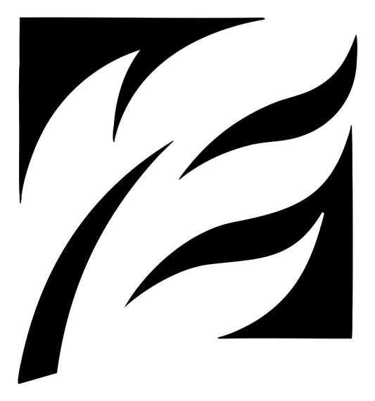 Negative Space Feather Slash Mark