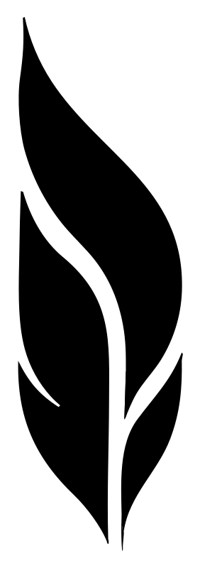 Negative Space Feather Split Mark