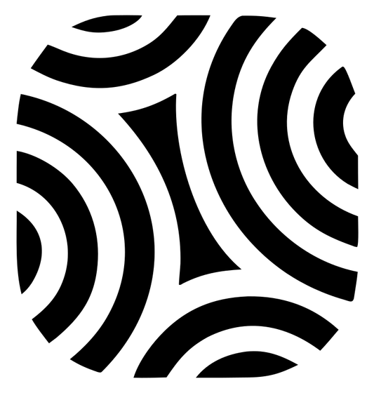 Negative Space Fingerprint Badge