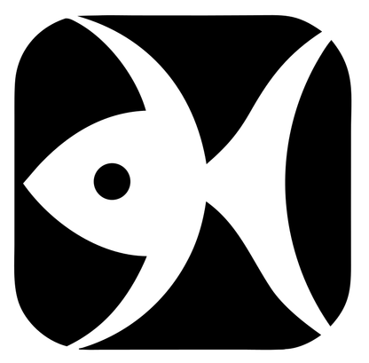 Negative Space Fish Badge