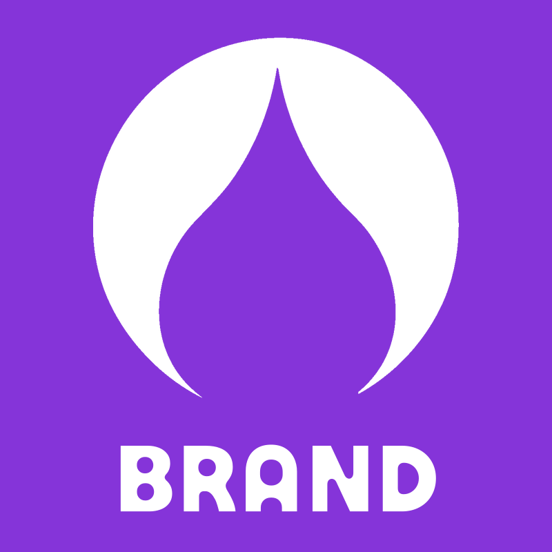Negative Space Flame Circle Badge preview