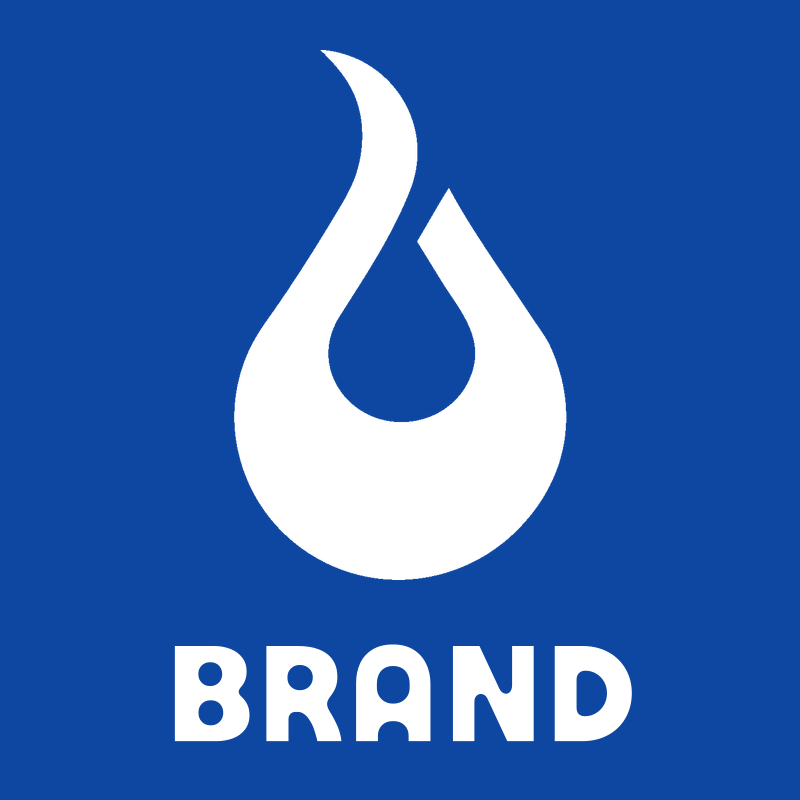Negative Space Flame Drop Logo preview