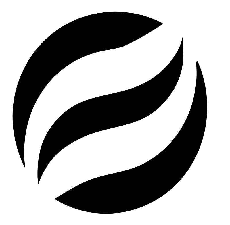 Negative Space Flame Globe Mark