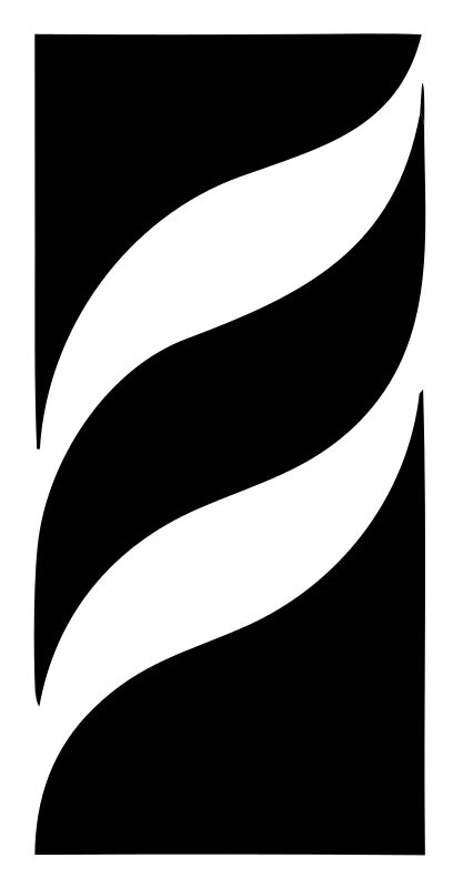 Negative Space Flame Ribbon Mark