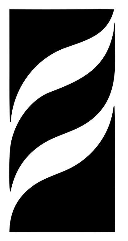 Negative Space Flame Ribbon Mark