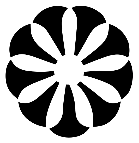 Negative Space Flower Rosette Badge