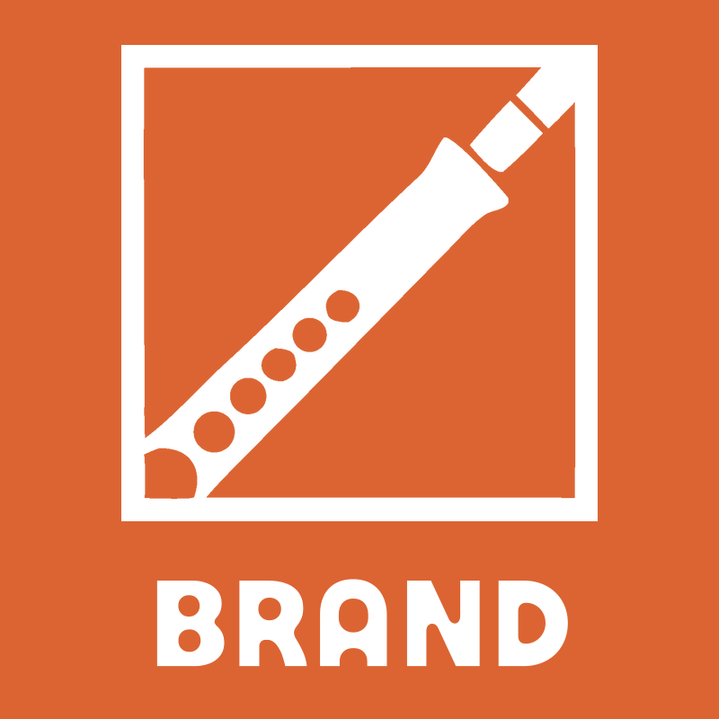 Negative Space Flute Diagonal Badge preview