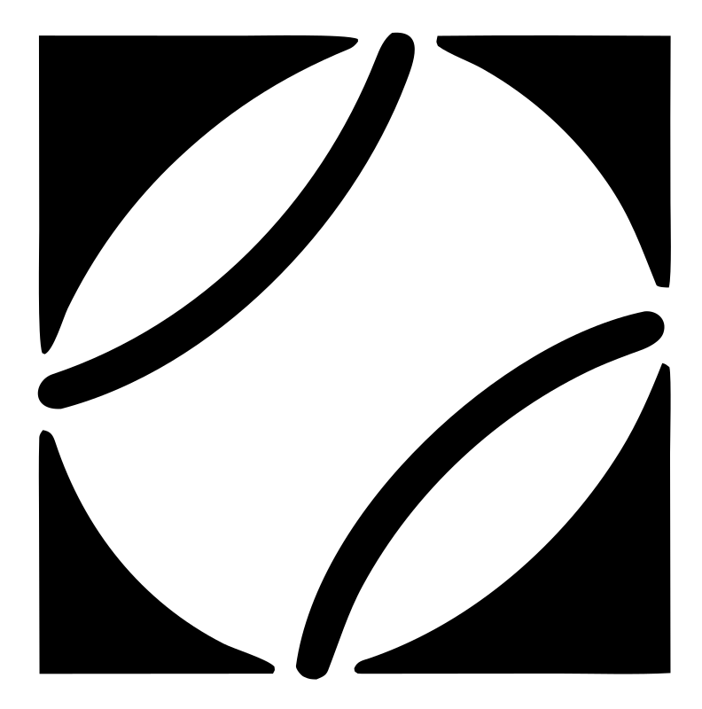 Negative Space Football Square Badge