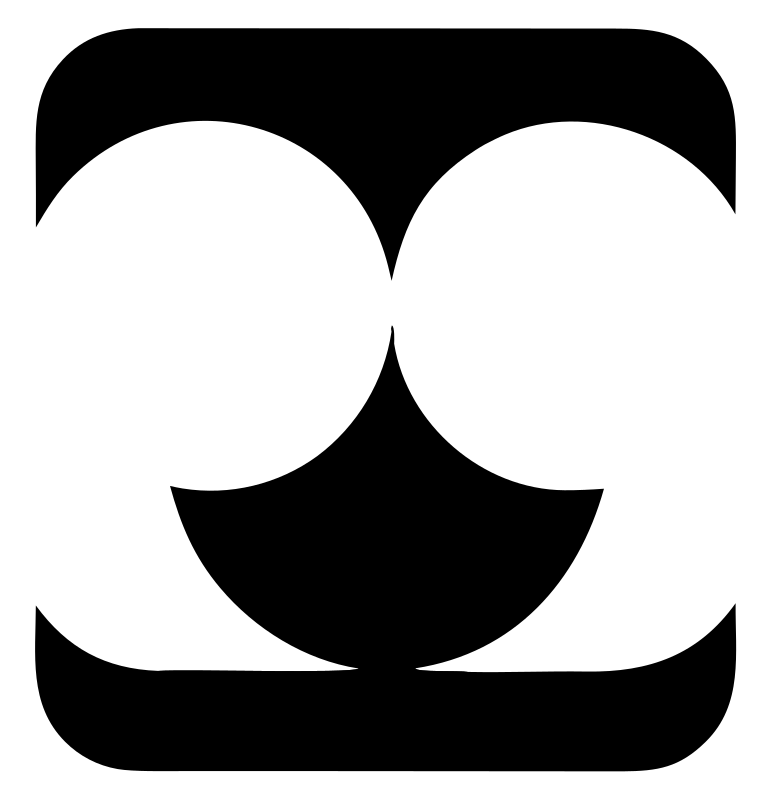 Negative Space Four Circles Gemini Badge