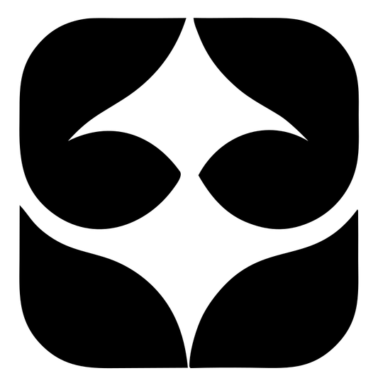 Negative Space Four-Point Star Badge