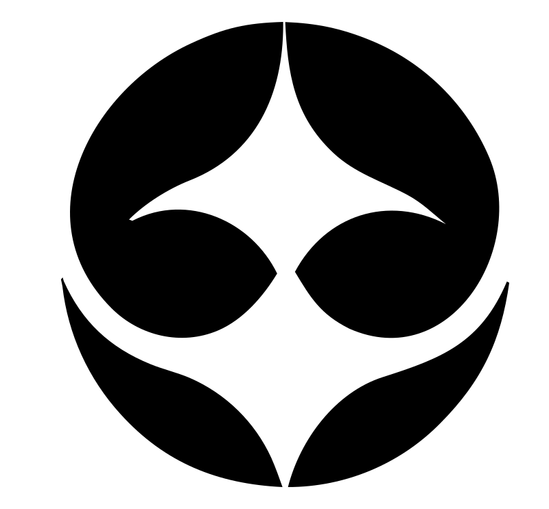 Negative Space Four-Point Star Badge