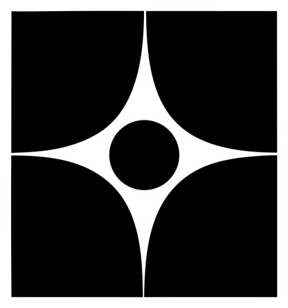 Negative Space Four-Point Star Badge