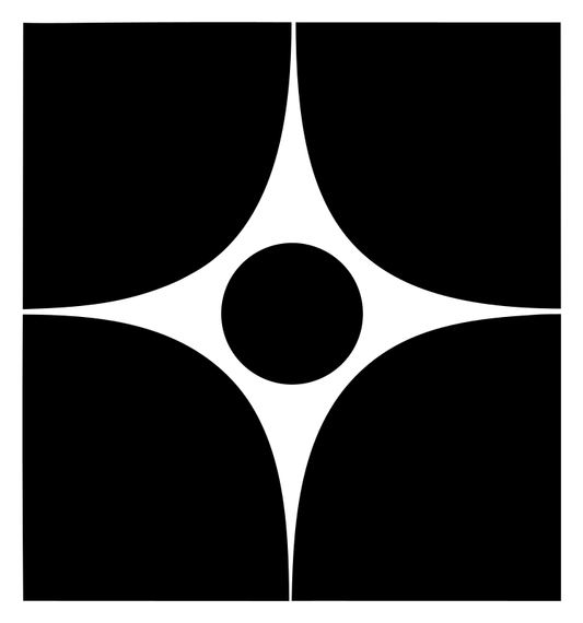 Negative Space Four-Point Star Badge