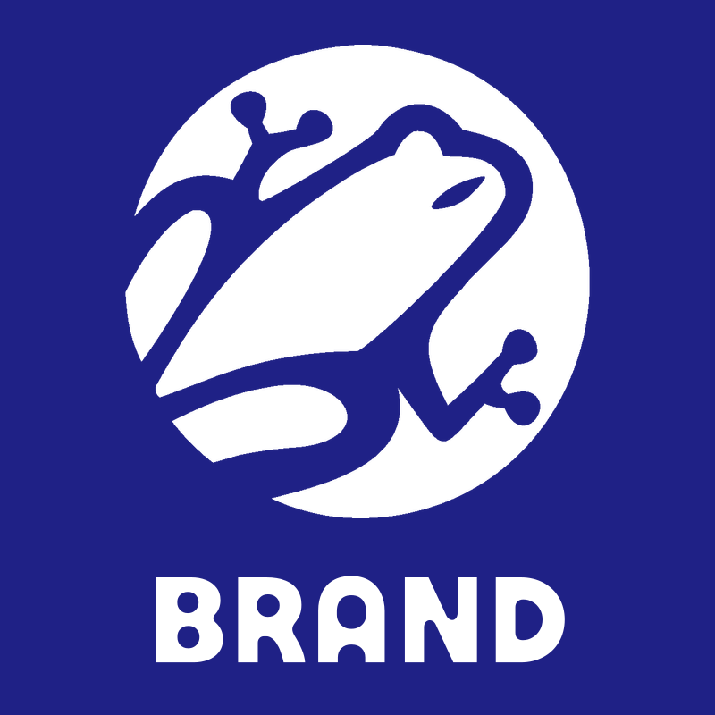 Negative Space Frog Circle Badge preview