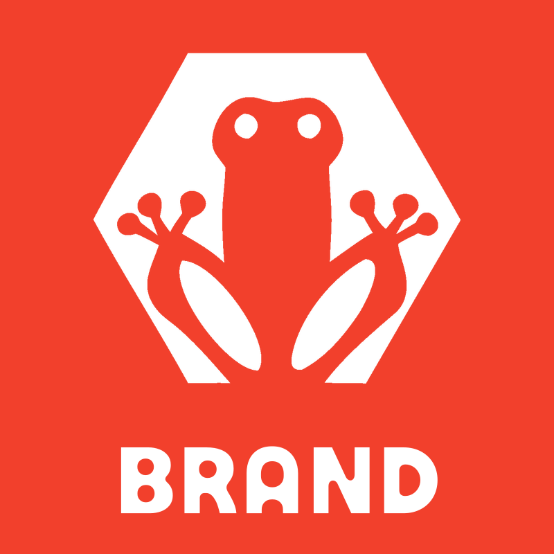 Negative Space Frog Hexagon Badge preview
