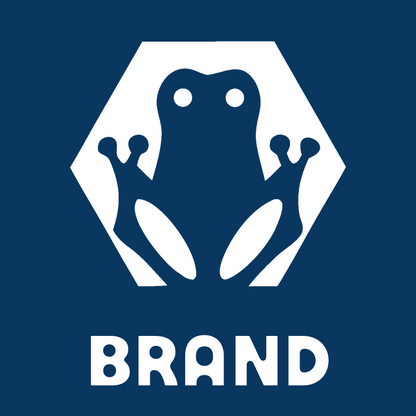 Negative Space Frog Hexagon Badge preview