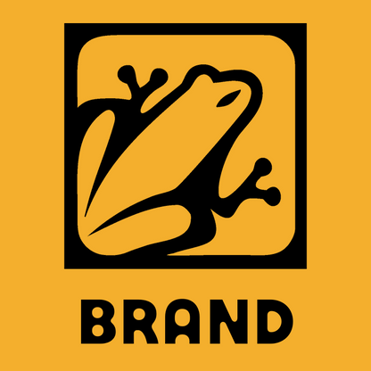 Negative Space Frog Square Badge preview