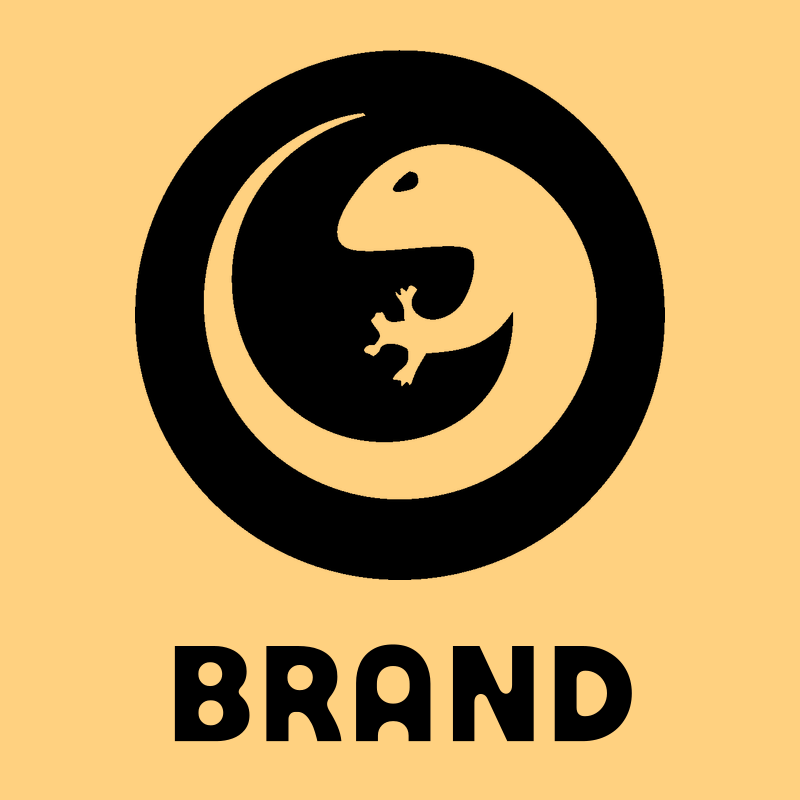 Negative Space Gecko Circle Badge preview