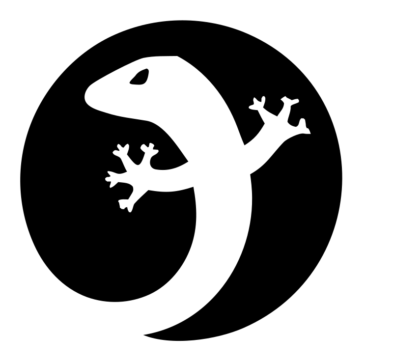 Negative Space Gecko Disk Mark