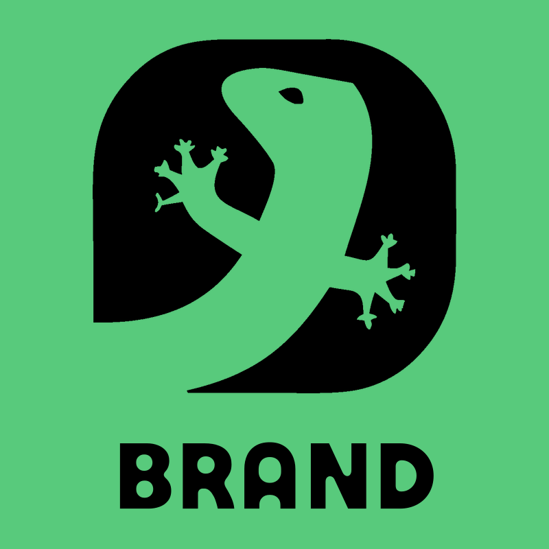 Negative Space Gecko Letter Mark preview