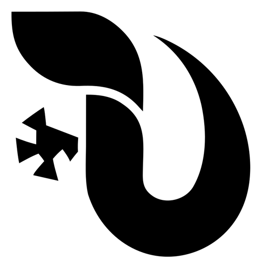 Negative Space Gecko Tail Logo