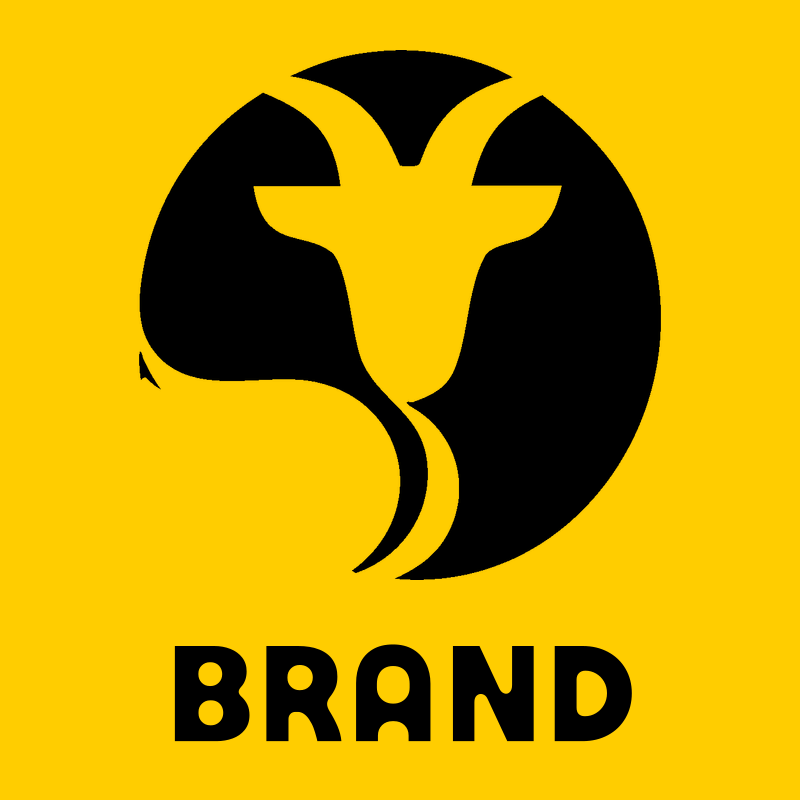 Negative Space Goat Circle Badge preview