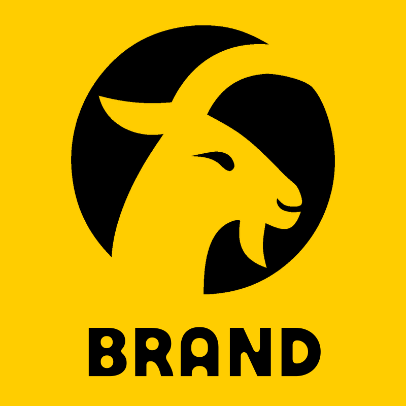 Negative Space Goat Head Badge preview