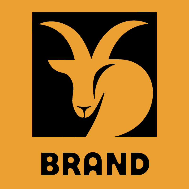 Negative Space Goat Head Badge preview
